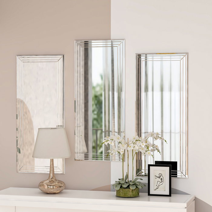 Hanah Home Mini Neom - Set de 3 Espejos Decorativos Transparentes